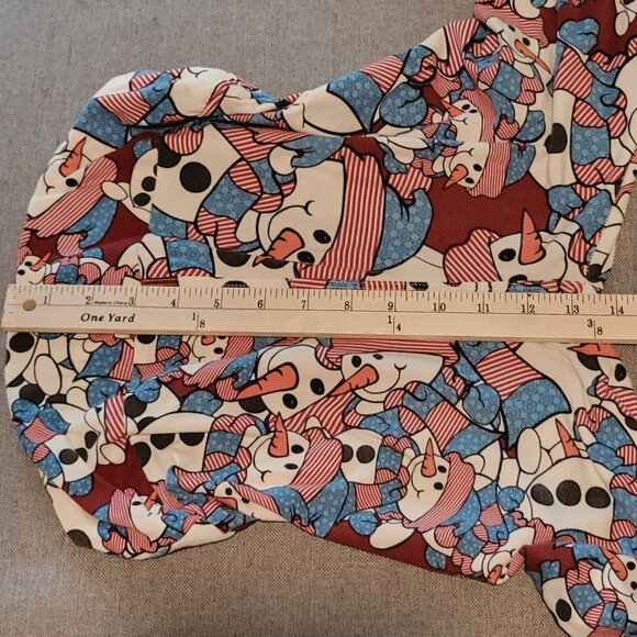 LuLaRoe TC Tall & Curvy Women’s Plus Leggings Red Snowman Christmas - Picture 15 of 16